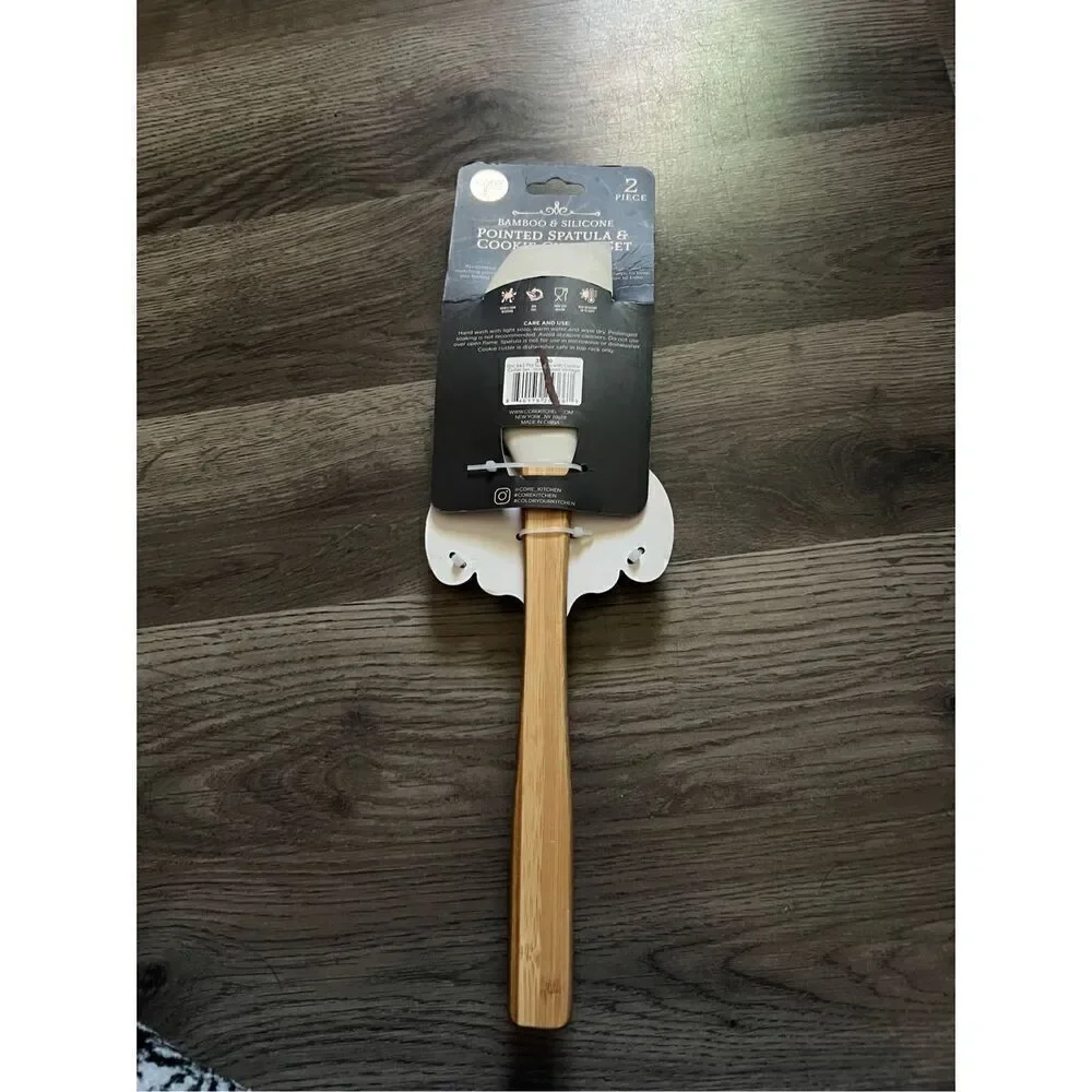 Core Kitchen Bamboo & Silicone Halloween Spatula And Cookie Cutter Set NEW